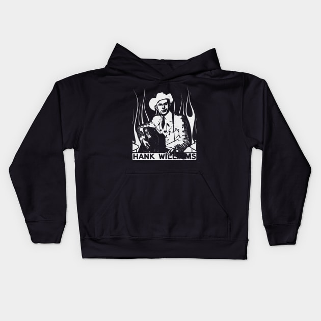 hank williams Kids Hoodie by DerrickDesigner